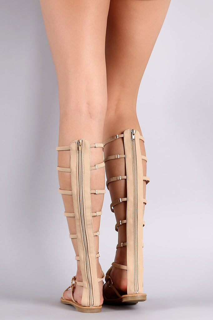 Metallic Rings and Knots Gladiator Sandal