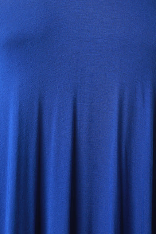 Sleeveless Jersey Trapezoid Midi Dress