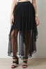 Mesh Double Layered Tulle Skirt