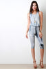 Tie Dye Scoop Neck Crisscross Back Jumpsuit