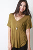 Round Hem Pocket Tee